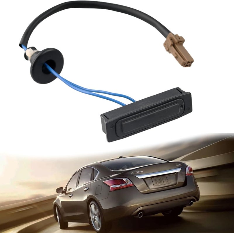 E-Vniko Rear Trunk Lid Release Switch Compatible for Infiniti M35H Nissan Altima Murano Versa Replace Tailgate Open Button Switch Black 25380-ED000 - Image 1